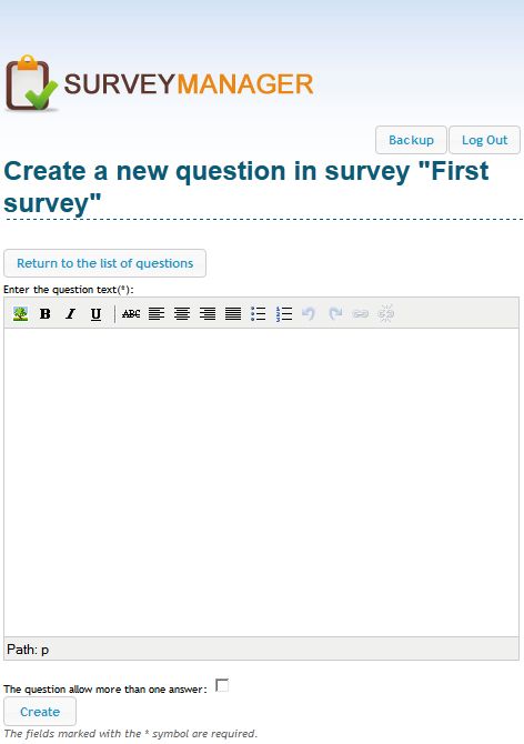 Create new question